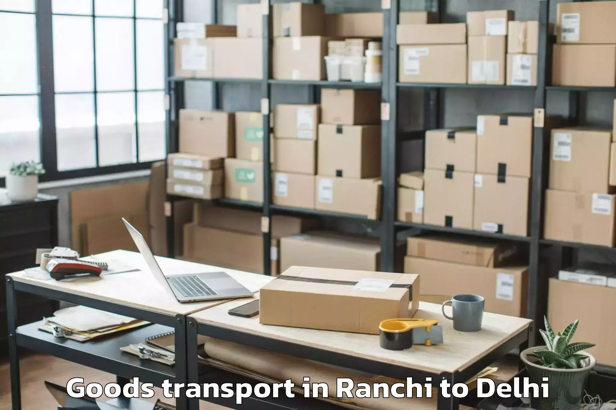 Discover Ranchi to Sansad Marg Goods Transport